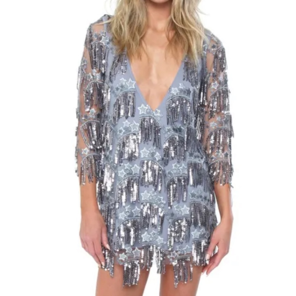 For love and lemons etoile sequin Fringe dress